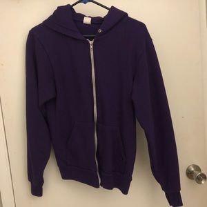 Purple zip up hoodie